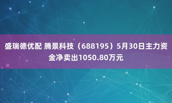 盛瑞德优配 腾景科技（688195）5月30日主力资金净卖出1050.80万元