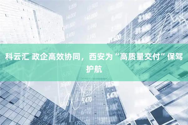 科云汇 政企高效协同，西安为“高质量交付”保驾护航